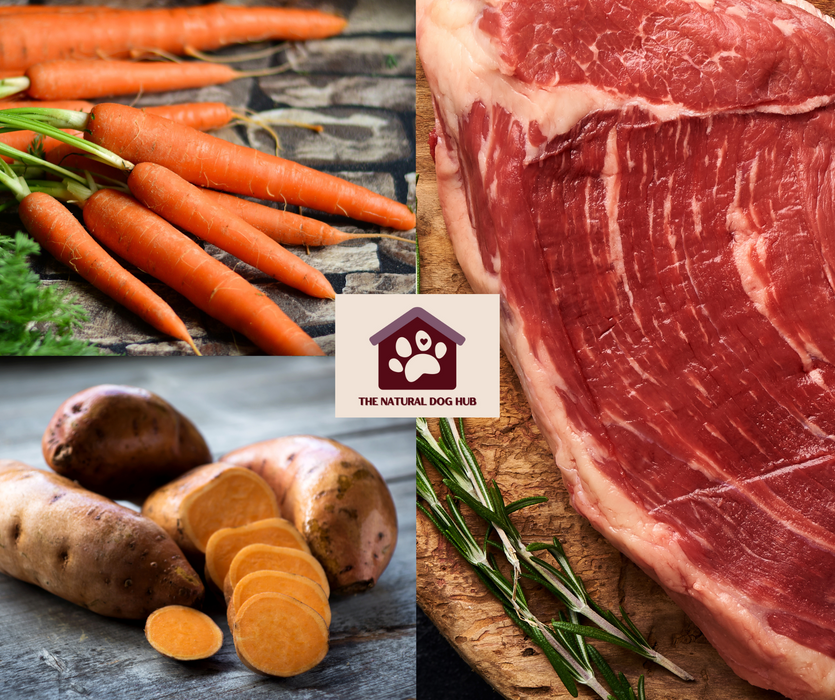 Grain Free ADULT BEEF, Sweet Potato & Carrot Complete Dog Food — The ...