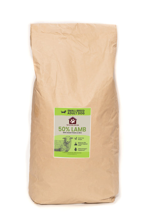  natural-Grain Free-SMALL BREED-freshly prepared-lamb, Sweet Potato & mint-Complete-dog-Food