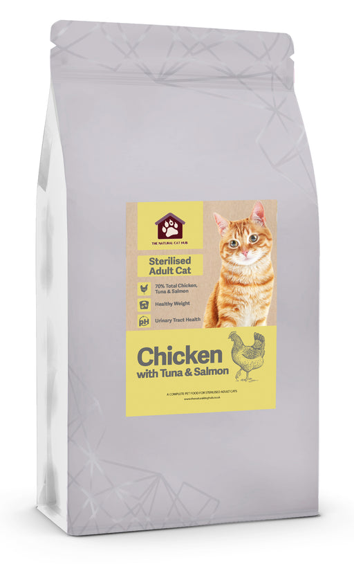 70%-chicken-tuna-salmon-adult-cat food-sterilised-neutered-indoor-weight control-senior-cat food