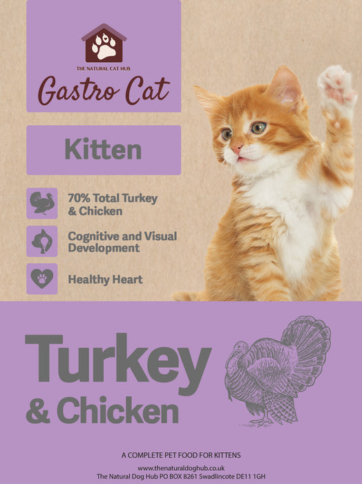 GASTRO CAT Grain Free Freshly Prepared KITTEN 70% Turkey & Chicken Cat Food