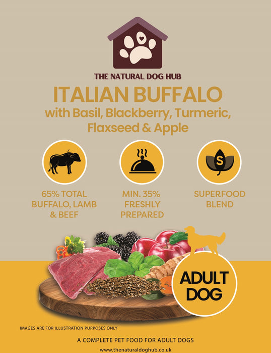 superfood-grain free- italian buffalo, lamb and beef-grain free-dog food