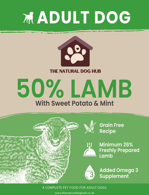 Grain Free- ADULT Lamb, Sweet Potato & Mint-Complete Food 15kg-natural-bulk buy-deal-dog food