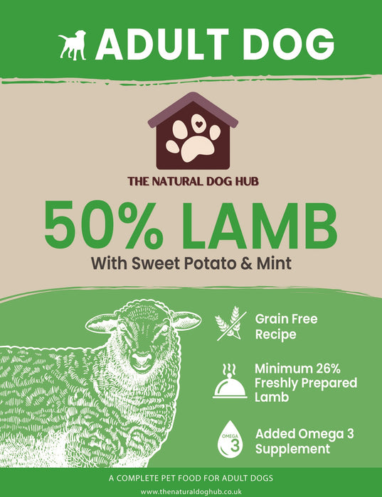 Grain Free- ADULT Lamb, Sweet Potato & Mint-Complete Food 15kg-natural-bulk buy-deal-dog food