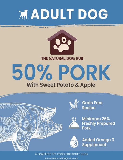 Grain Free-ADULT Pork, Sweet Potato & Apple-Complete Food 15kg-dog food-bulk buy-deal-natural