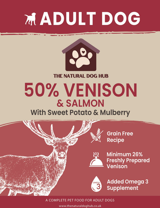 Grain Free-ADULT Venison, Sweet Potato & Mulberry-Complete Food 15kg-Grain Free Complete Food-natural-dog food-deal-bulk buy