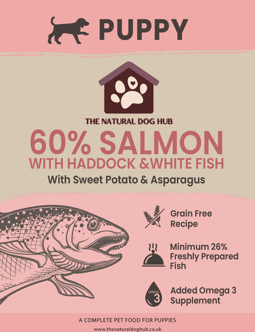 grain-free-natural-dog-puppy-food-salmon-haddock-asparagus-fish for dogs-fish 4 dogs