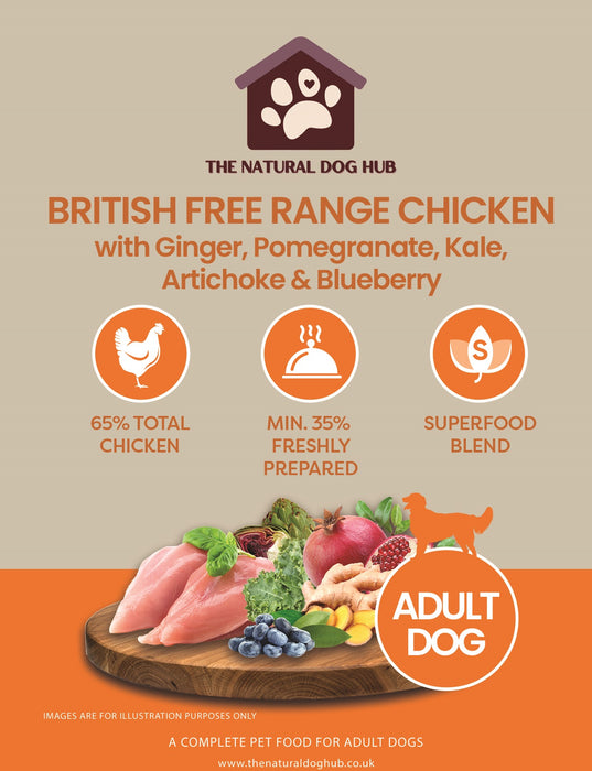 superfood-dog food-free range chicken-high meat -natural-grain free-high quality