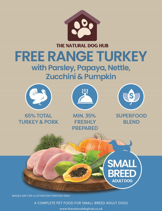superfood-SMALL BREED-dog food-free range turkey-high meat -natural-grain free-high quality